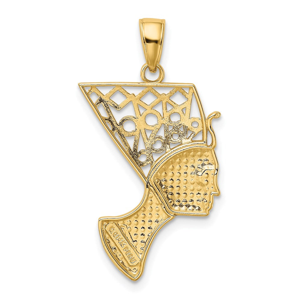 14K Gelbgold Nofretete-Profilanhänger