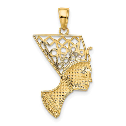 14K Gelbgold Nofretete-Profilanhänger