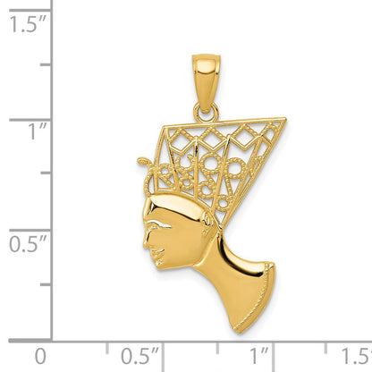 14K Gelbgold Nofretete-Profilanhänger
