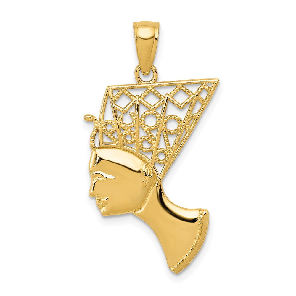 14K Gelbgold Nofretete-Profilanhänger