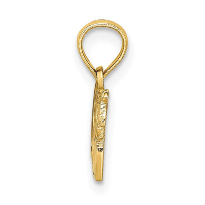14K Gelbgold I Herz Cancun Ausgeschnitten Charm