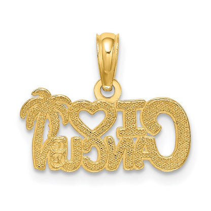 14K Gelbgold I Herz Cancun Ausgeschnitten Charm