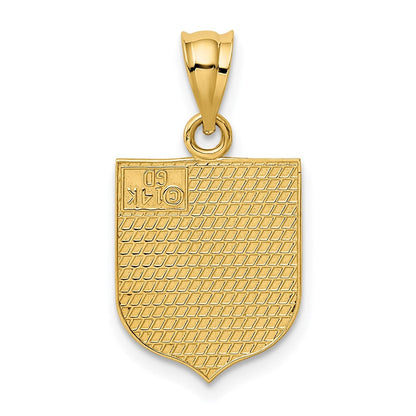 14K Gelbgold USA-Flagge emaillierter Anhänger
