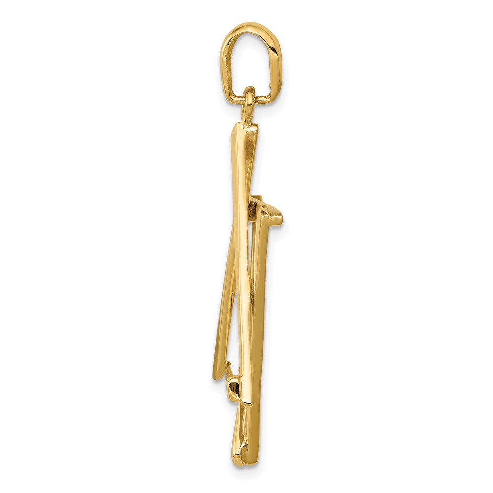 14K Gelbgold Davidstern-Anhänger