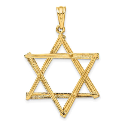 14K Gelbgold Davidstern-Anhänger