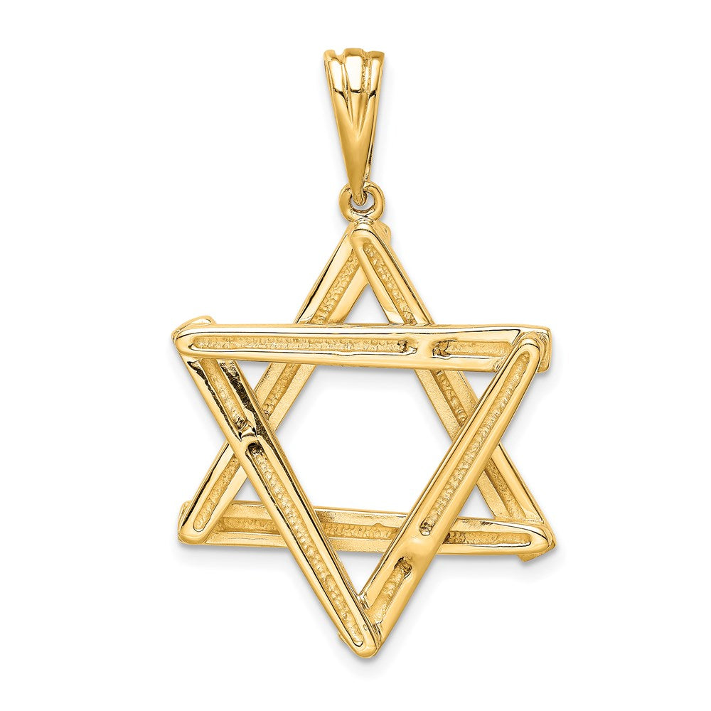 14K Gelbgold Davidstern-Anhänger