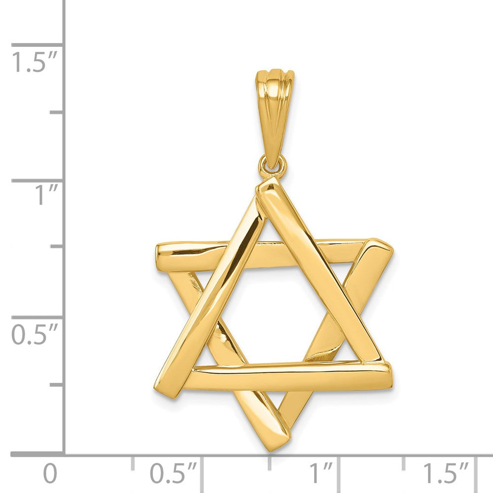 14K Gelbgold Davidstern-Anhänger