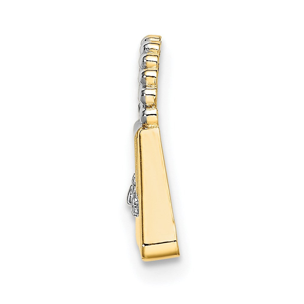 14K Gelb & Rhodium und Purse Anhänger