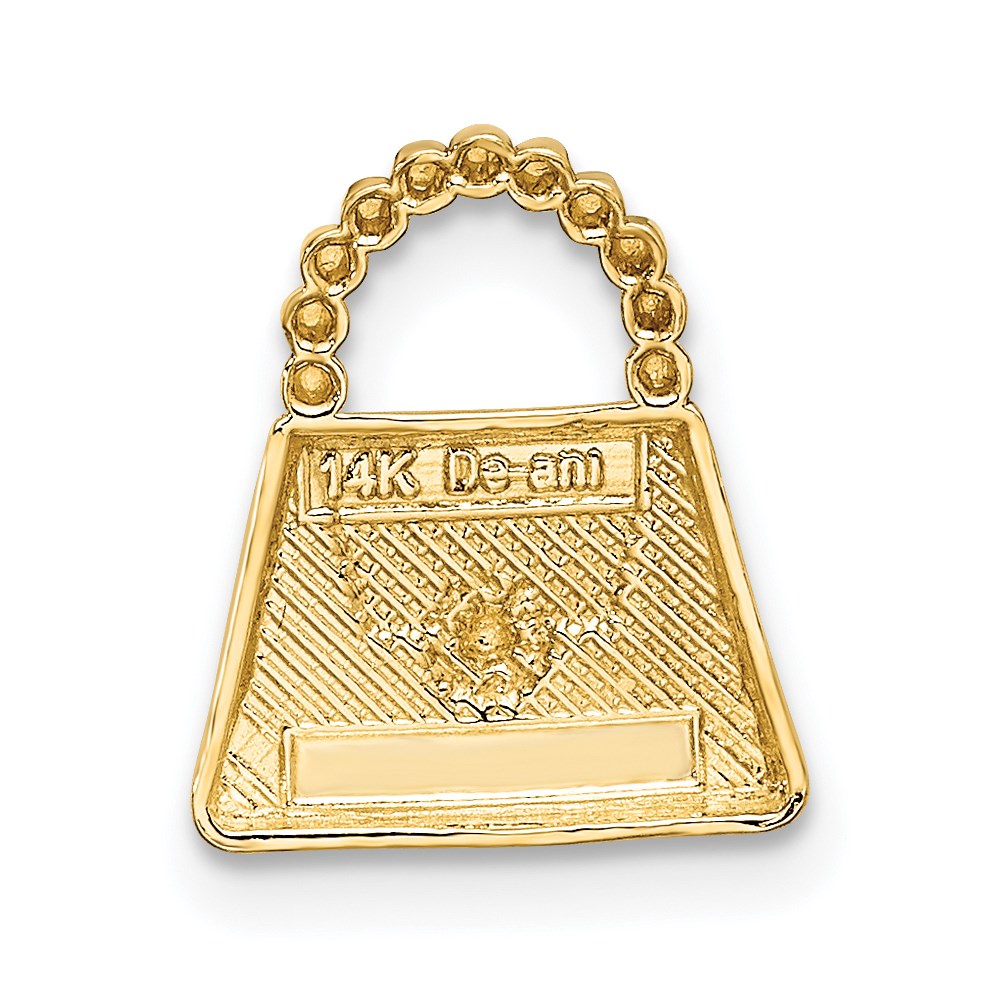 14K Gelb & Rhodium und Purse Anhänger