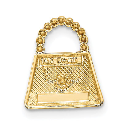 14K Gelb & Rhodium und Purse Anhänger