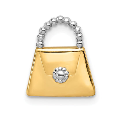 14K Gelb & Rhodium und Purse Anhänger