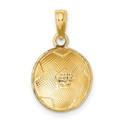 14K Gelbgold Fußball Kugel Charm