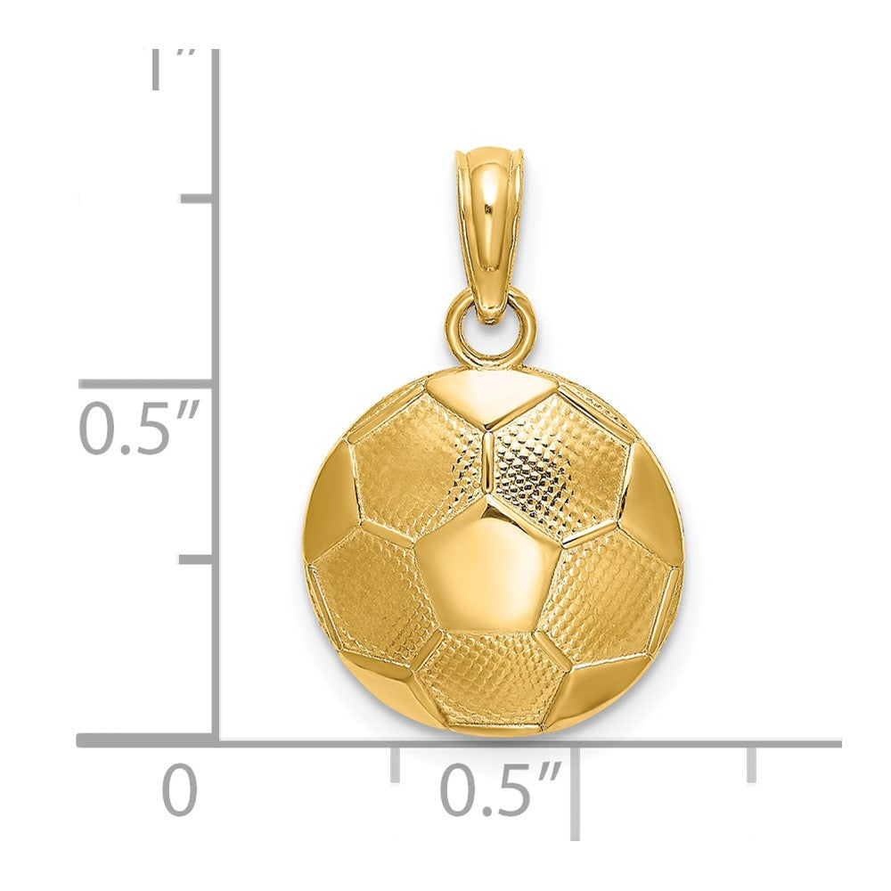 14K Gelbgold Fußball Kugel Charm