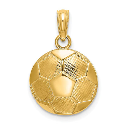 14K Gelbgold Fußball Kugel Charm