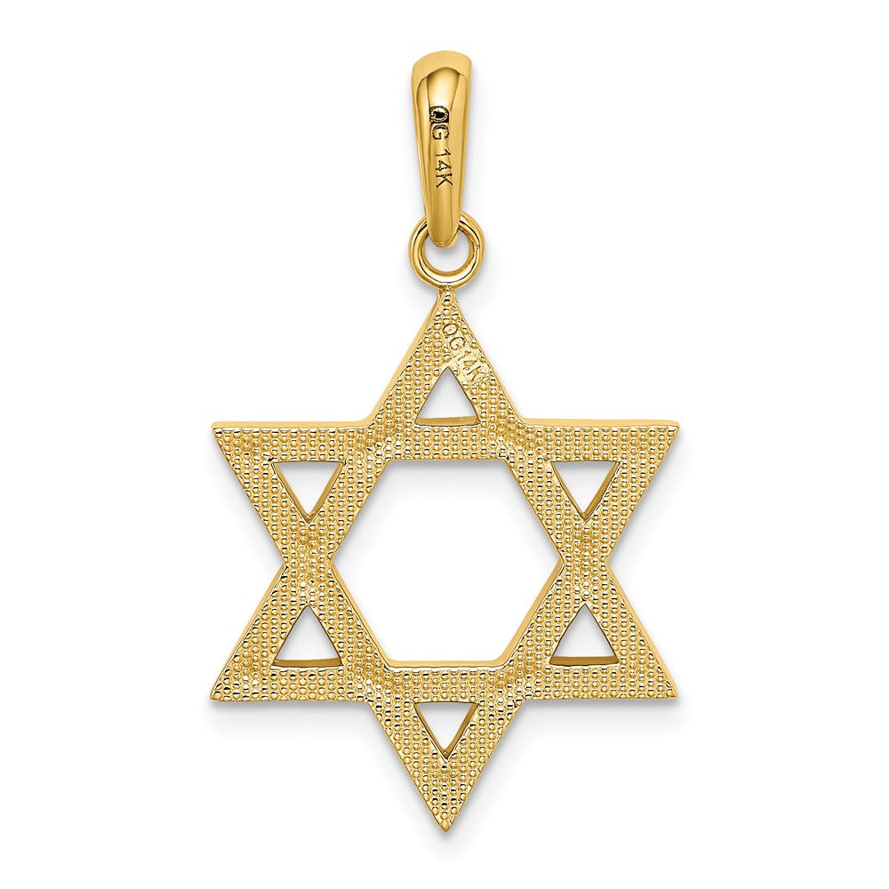 14 Karat Gelbgold Davidstern-Anhänger