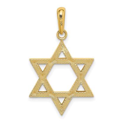 14 Karat Gelbgold Davidstern-Anhänger