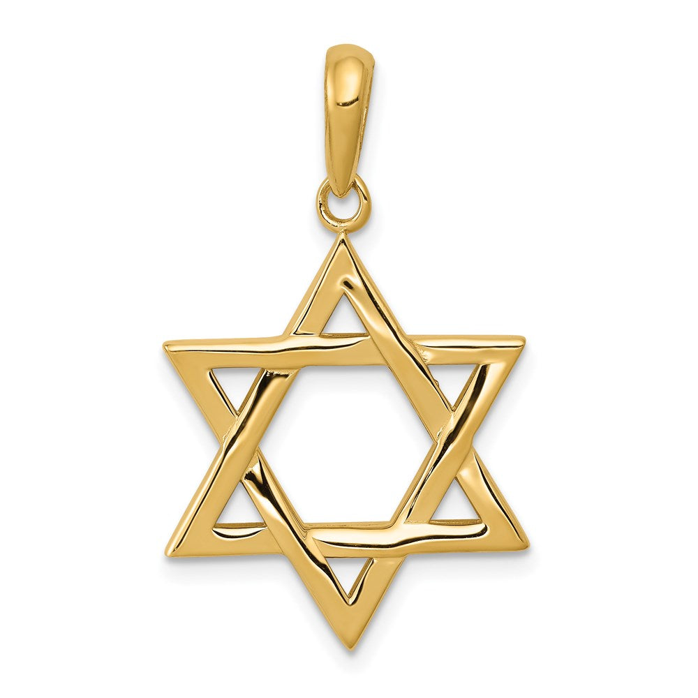 14 Karat Gelbgold Davidstern-Anhänger