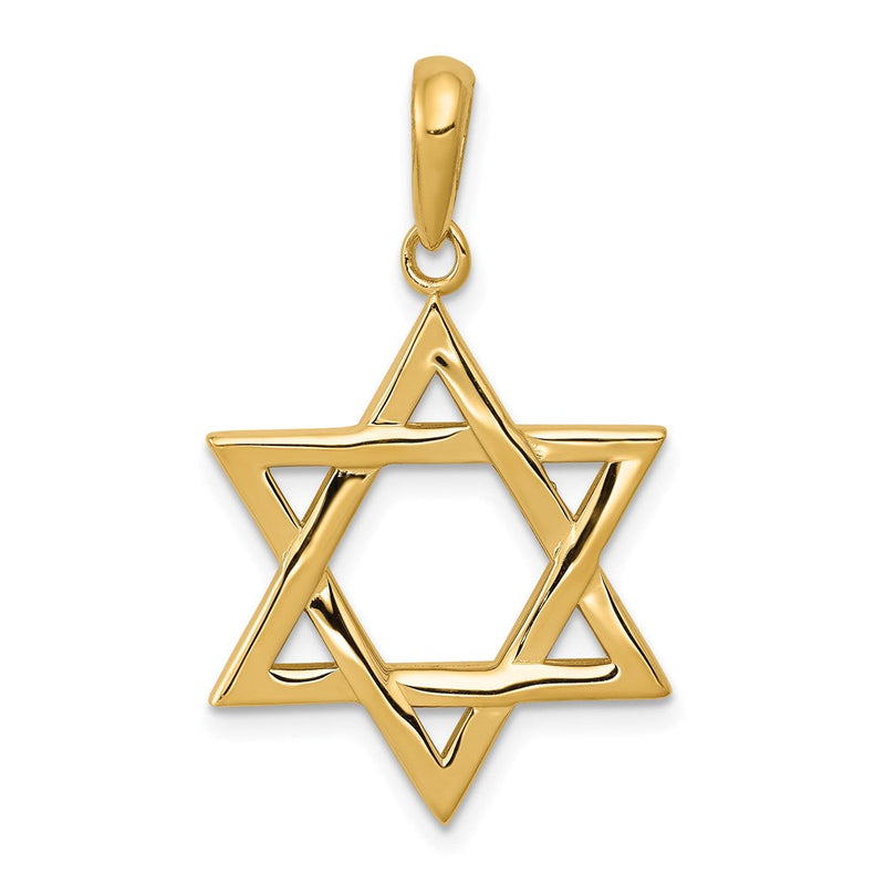 14 Karat Gelbgold Davidstern-Anhänger