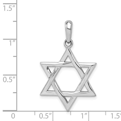 Davidstern-Anhänger aus 14K Weißgold