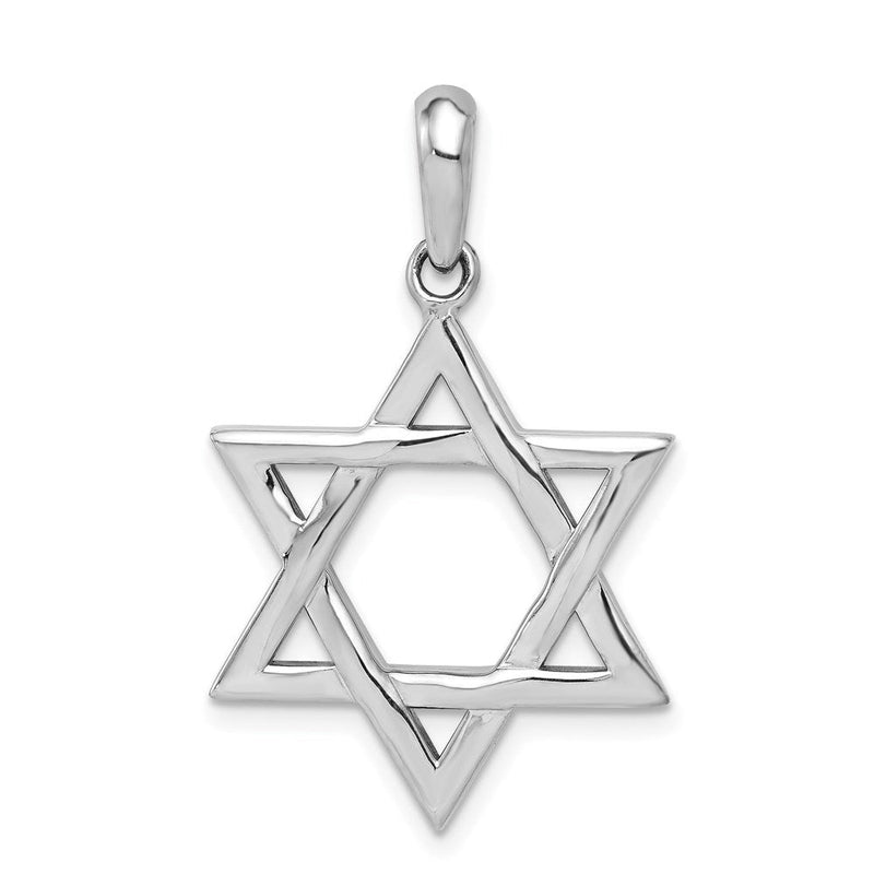 Davidstern-Anhänger aus 14K Weißgold