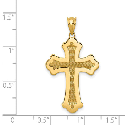 14K Gelbgold Polierter Kreuz-Anhänger