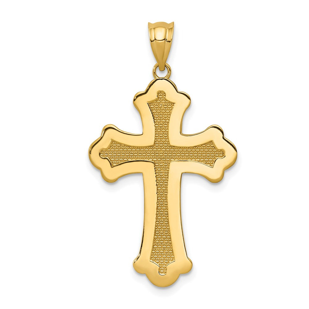 14K Gelbgold Polierter Kreuz-Anhänger
