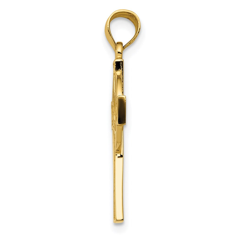 14K Gelbgold Keltisch Kreuz Anhänger