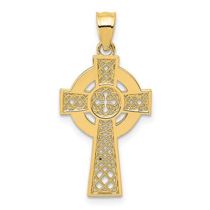 14K Gelbgold Keltisch Kreuz Anhänger