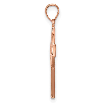 14K Roségold Keltisch Kreuz Anhänger
