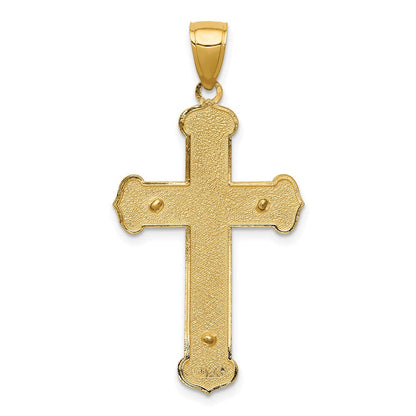 14K Gelbgold Poliert Kruzifix-Anhänger