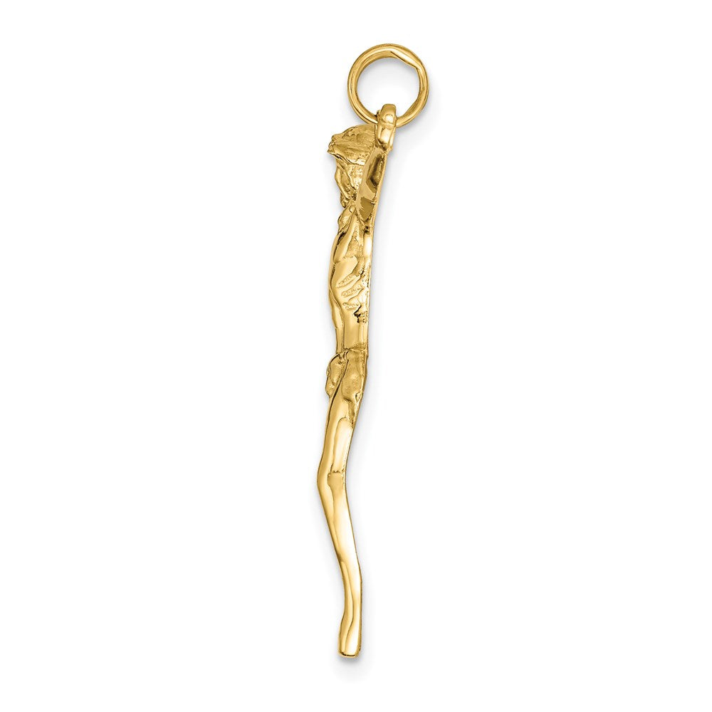14k Gelbgold Polierter Korpus-Anhänger