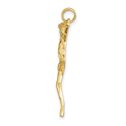 14k Gelbgold Polierter Korpus-Anhänger