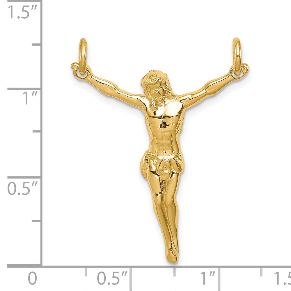14k Gelbgold Polierter Korpus-Anhänger