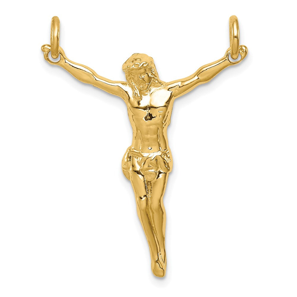 14k Gelbgold Polierter Korpus-Anhänger