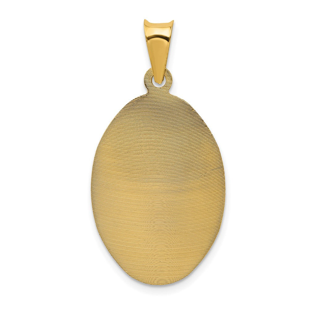 Ovaler Anhänger mit Korpus aus 14K Gelb- und Rhodiumgold mit Rosé- und Weißrhodium, diamantiert