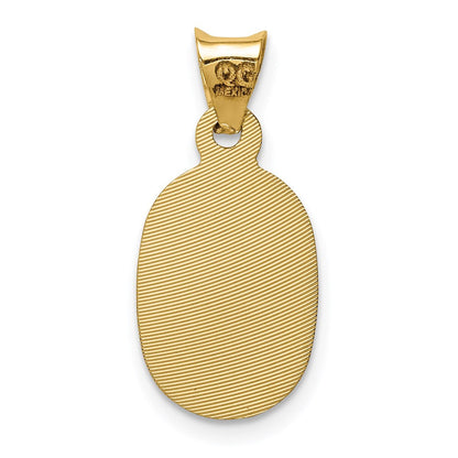 14K Gelb & Rhodium mit Rhodium Diamantiert Damen Of Guadalupe Oval Anhänger