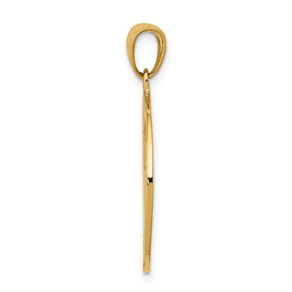 14K Gelbgold Sankt-Antonius-Medaille Anhänger, groß, rund