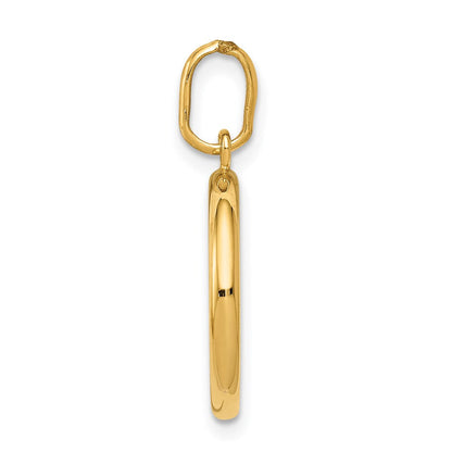 14 Karat Gelbgold Poliert und Satiniert St.-Christopherus-Medaille Anhänger