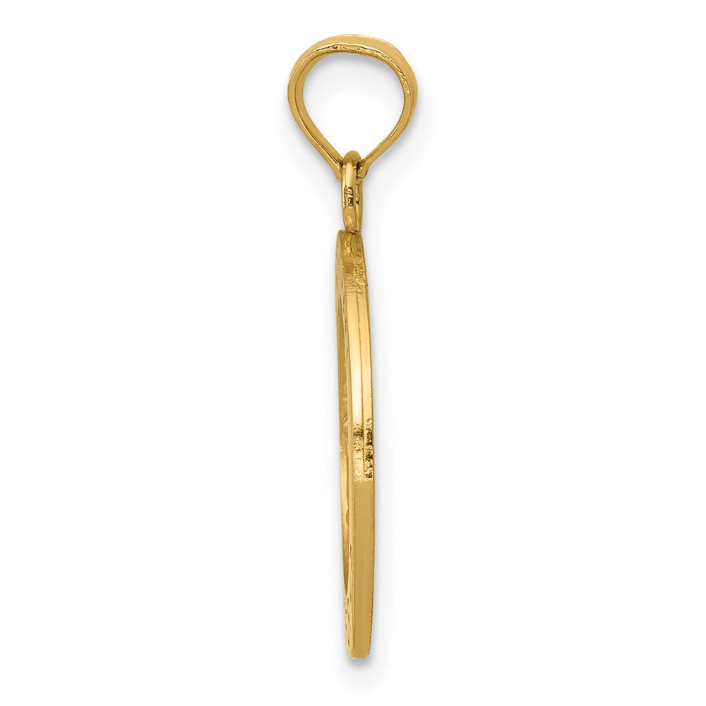 14K Gelbgold Sankt-Michael-Medaille-Anhänger