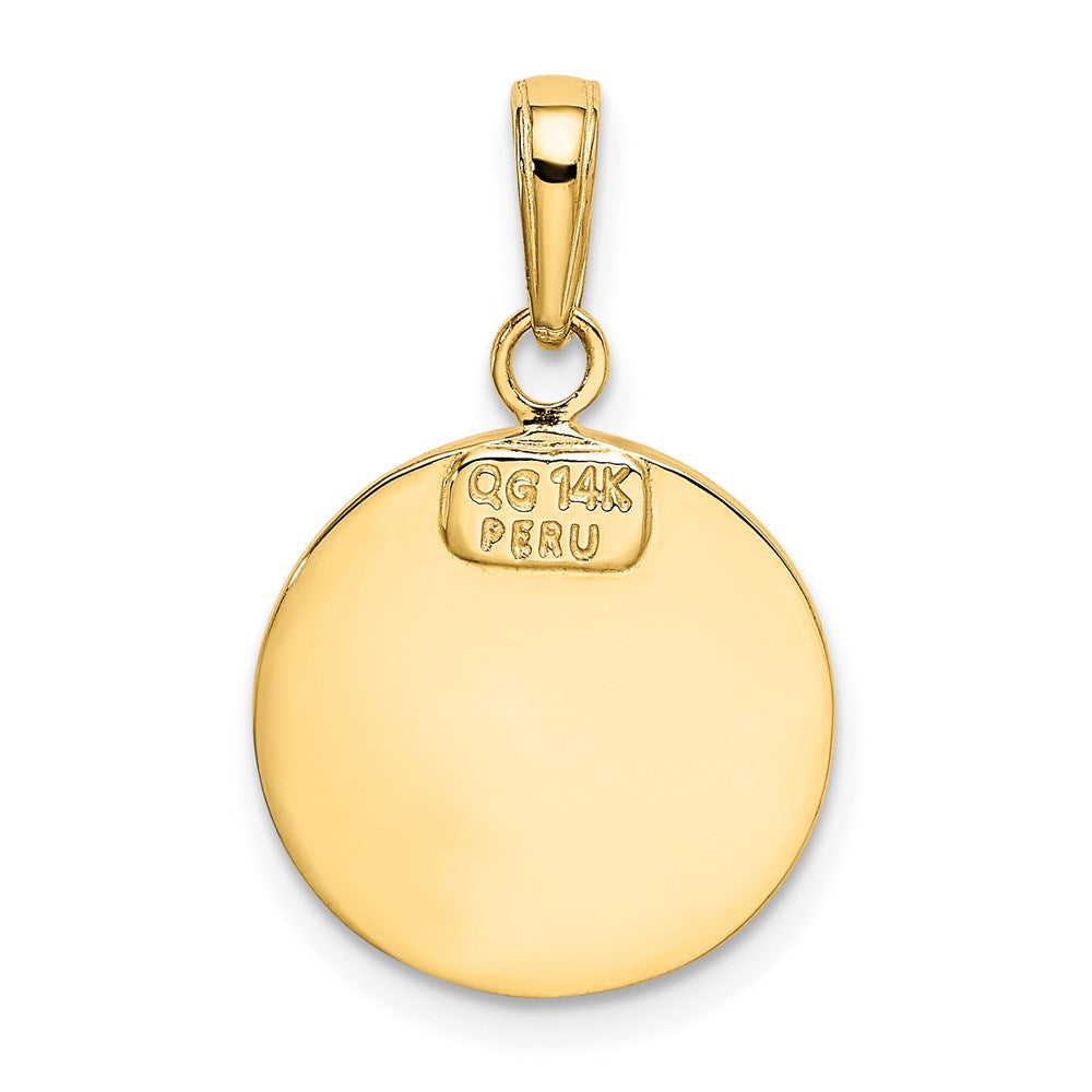 14K Gelbgold Sankt-Michael-Medaille-Anhänger