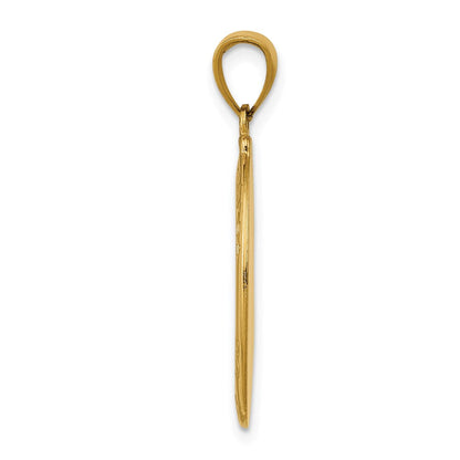 14K Gelbgold Oval-Medaille Anhänger "Heilige Theresa