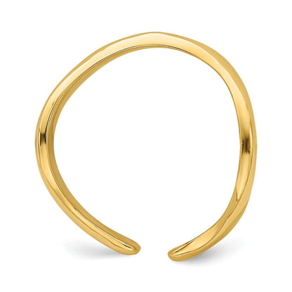 14K Gelbgold Poliert Zehenring