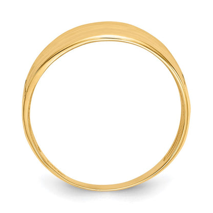 14K Gold Poliert Diamant-geschliffener Vierrillen-Domring