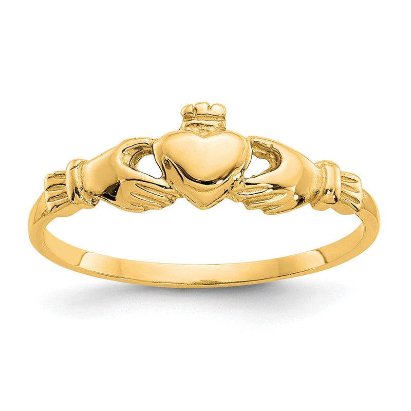 14K Gelbgold Kind Claddagh Ring