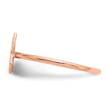 14K Roségold Polierter Davidstern-Ring