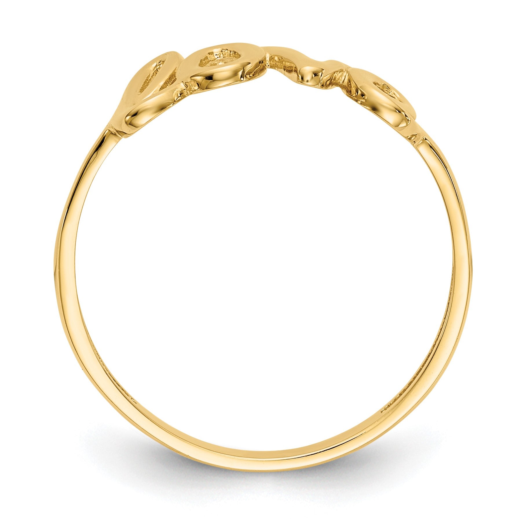 14K Gelbgold Ring "Love" poliert