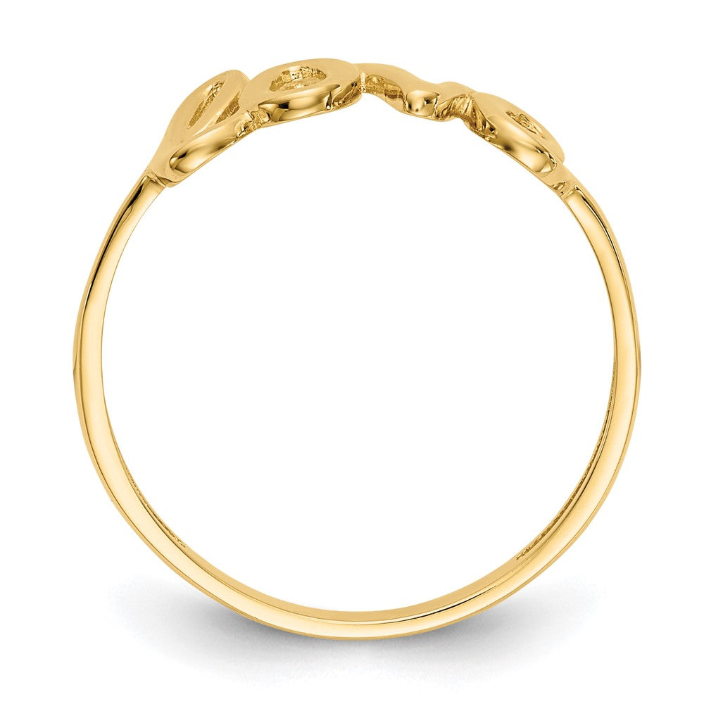 14K Gelbgold Ring "Love" poliert