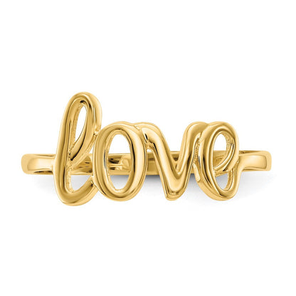 14K Gelbgold Ring "Love" poliert