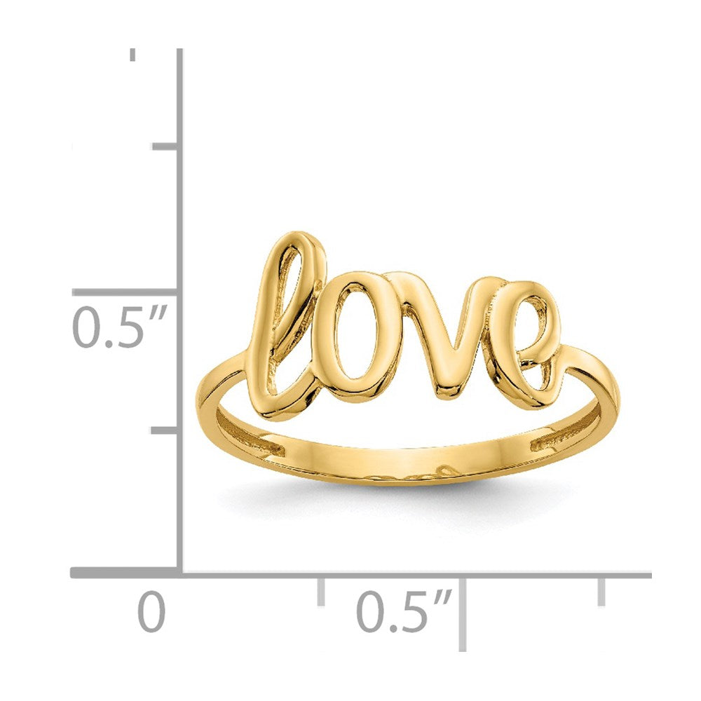 14K Gelbgold Ring "Love" poliert