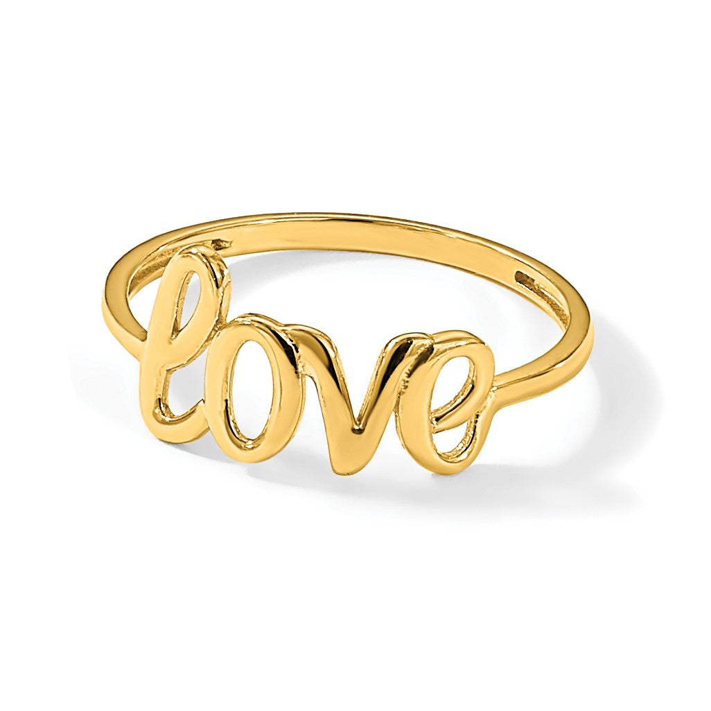14K Gelbgold Ring "Love" poliert